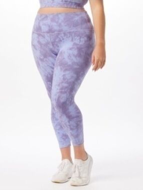 Glyder Pure Leggings Purple Lilac Tie Dye Size 2X NWT
